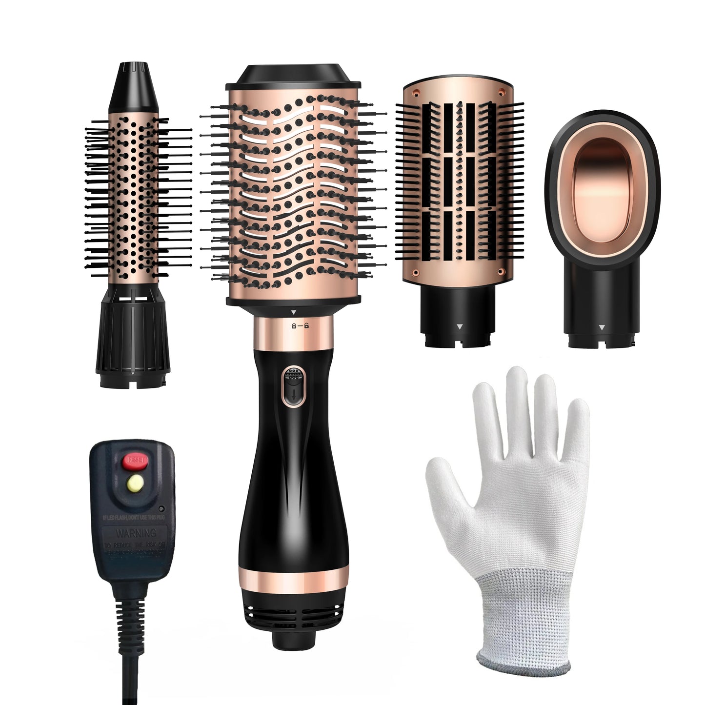 Hair Dryer Brush, Hot Air Brush, Blow Dryer Brush Tool Set, round Blowout Hot Air Brush Straightener Curling in One